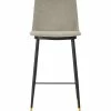 TOV Evora Grey Velvet Counter Stool (Set Of 2) Home Dining Chairs & Stools