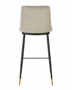 TOV Evora Grey Velvet Counter Stool (Set Of 2) Home Dining Chairs & Stools -TOV Shop 3050278060 RLLZ 3