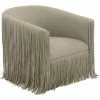 TOV Shag Me Swivel Chair Home Accent Chairs