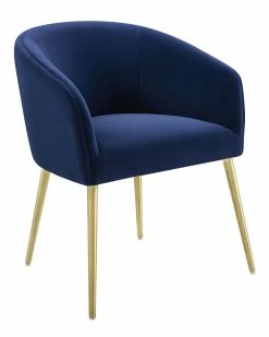 TOV Arya Performance Velvet Dining Chair Home Dining Chairs & Stools