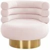 TOV Furniture Naomi Blush Velvet Swivel Chair Home Office Chairs