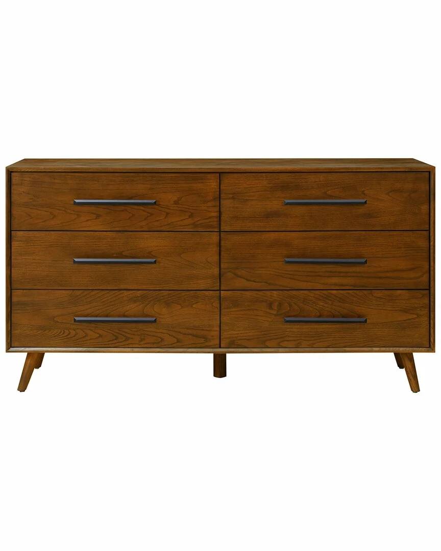TOV Furniture Emery Pecan 6 Drawer Dresser Home Dressers & Armoires 2 TOV Furniture Emery Pecan 6 Drawer Dresser Home Dressers & Armoires - Image 2