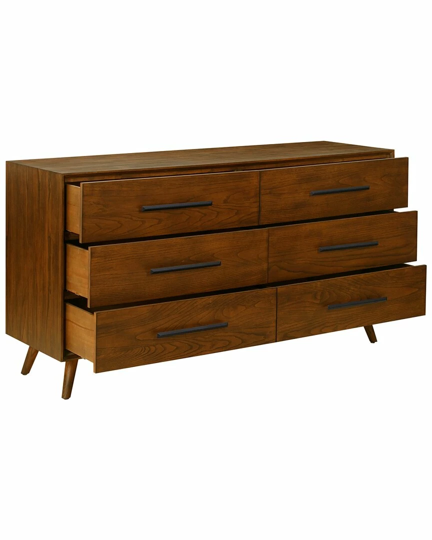 TOV Furniture Emery Pecan 6 Drawer Dresser Home Dressers & Armoires 3 TOV Furniture Emery Pecan 6 Drawer Dresser Home Dressers & Armoires - Image 3