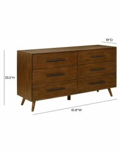 TOV Furniture Emery Pecan 6 Drawer Dresser Home Dressers & Armoires 7 TOV Furniture Emery Pecan 6 Drawer Dresser Home Dressers & Armoires -TOV Shop 3050356170 RLLZ 4