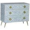 TOV Kadiri Blue And White Bone Inlay Dresser Home Dressers & Armoires
