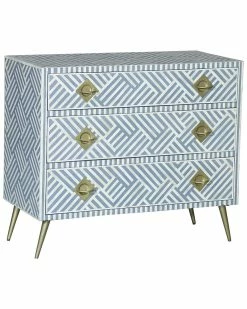 TOV Kadiri Blue And White Bone Inlay Dresser Home Dressers & Armoires