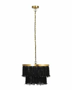 TOV Furniture Krish Black Beaded Pendant Home Ceiling Lighting