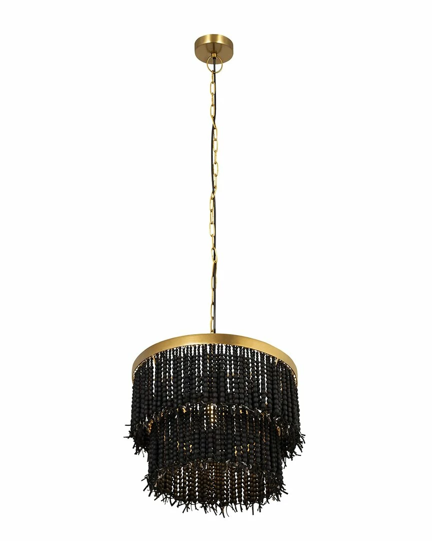 TOV Furniture Krish Black Beaded Pendant Home Ceiling Lighting 2 TOV Furniture Krish Black Beaded Pendant Home Ceiling Lighting - Image 2