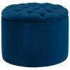 TOV Furniture Queen Velvet Storage Ottoman Home Ottomans & Poufs