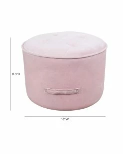 TOV Furniture Luna Velvet Ottoman Home Ottomans & Poufs -TOV Shop 3050366562 RLLZ 3