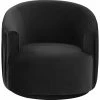 TOV Furniture London Black Pleated Swivel Chair Home Office Chairs