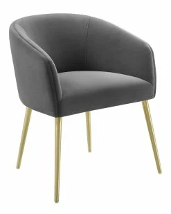 TOV Arya Performance Velvet Chair Home Dining Chairs & Stools