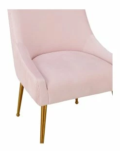 TOV Beatrix Pleated Velvet Side Chair Home Accent Chairs -TOV Shop 3050392116 RLLZ 4