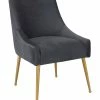 TOV Beatrix Pleated Velvet Side Chair Home Accent Chairs