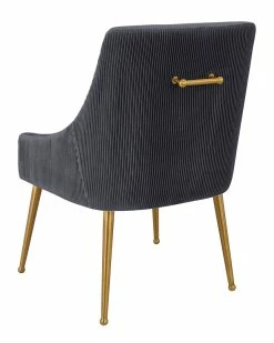 TOV Beatrix Pleated Velvet Side Chair Home Accent Chairs -TOV Shop 3050392117 RLLZ 4