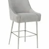 TOV Beatrix Pleated Velvet Counter Stool Home Dining Chairs & Stools