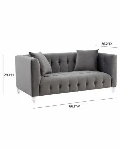 TOV Furniture Bea Velvet Loveseat Home Sofas & Sectionals -TOV Shop 3050410114 RLLZ 5