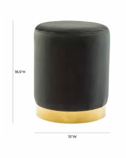 TOV Furniture Pri Velvet Ottoman Home Ottomans & Poufs -TOV Shop 3050416416 RLLZ 2