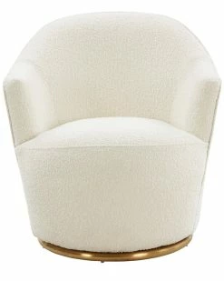 TOV Furniture Skyla Boucle Swivel Chair Home Office Chairs Cream -TOV Shop 3050424934 RLLZ 1 1