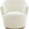 TOV Furniture Skyla Boucle Swivel Chair Home Office Chairs Cream