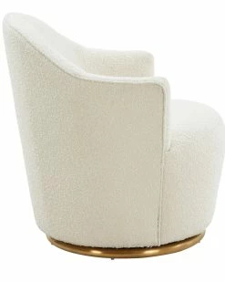 TOV Furniture Skyla Boucle Swivel Chair Home Office Chairs Cream -TOV Shop 3050424934 RLLZ 3