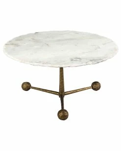 TOV Orbital White Marble Cocktail Table Home Coffee Tables