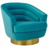 TOV Canyon Velvet Swivel Chair Home Accent Chairs