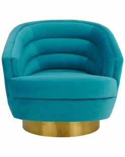 TOV Canyon Velvet Swivel Chair Home Accent Chairs -TOV Shop 3050429337 RLLZ 3