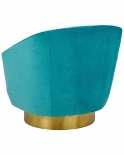 TOV Canyon Velvet Swivel Chair Home Accent Chairs -TOV Shop 3050429337 RLLZ 4