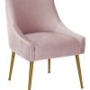 TOV Furniture Beatrix Pleated Mauve Velvet Side Chair Home Accent Chairs