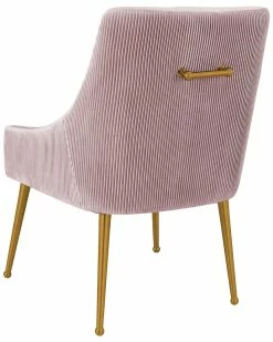 TOV Furniture Beatrix Pleated Mauve Velvet Side Chair Home Accent Chairs -TOV Shop 3050436192 RLLZ 2