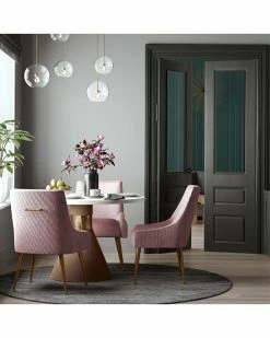 TOV Furniture Beatrix Pleated Mauve Velvet Side Chair Home Accent Chairs -TOV Shop 3050436192 RLLZ 4