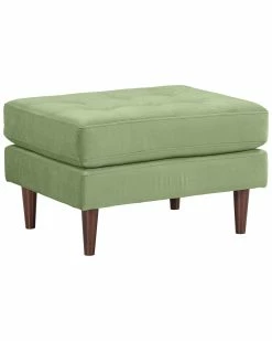 TOV Furniture Cave GreenVelvet Ottoman Home Ottomans & Poufs