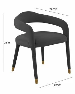 TOV Furniture Lucia Velvet Dining Chair Home Dining Chairs & Stools -TOV Shop 3050436203 RLLZ 4