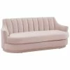 TOV Furniture Peyton Blush Velvet Loveseat Home Sofas & Sectionals