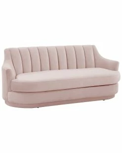 TOV Furniture Peyton Blush Velvet Loveseat Home Sofas & Sectionals