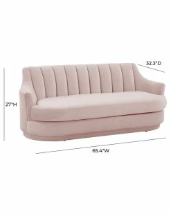 TOV Furniture Peyton Blush Velvet Loveseat Home Sofas & Sectionals -TOV Shop 3050436218 RLLZ 3