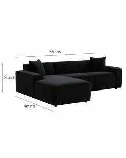 TOV Furniture Olafur Velvet Sectional - Laf Home Sofas & Sectionals -TOV Shop 3050436223 RLLZ 3