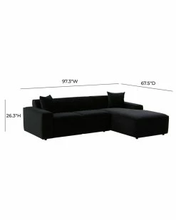 TOV Furniture Olafur Velvet RAF Sectional Home Sofas & Sectionals -TOV Shop 3050436224 RLLZ 3