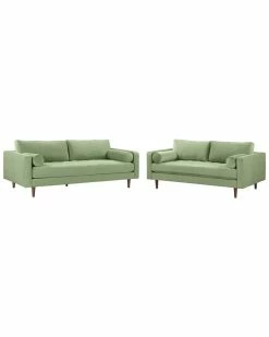 TOV Furniture Cave GreenVelvet Living Room Set Home Sofas & Sectionals