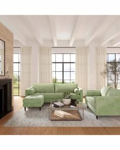 TOV Furniture Cave GreenVelvet Living Room Set Home Sofas & Sectionals -TOV Shop 3050436241 RLLZ 4