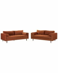 TOV Furniture Cave Sienna Velvet Living Room Set Home Sofas & Sectionals