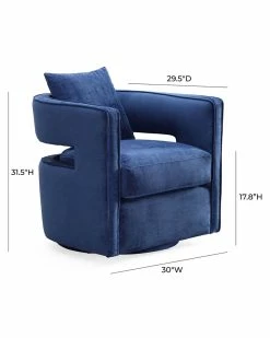 TOV Furniture Kennedy Velvet Swivel Chair Home Accent Chairs -TOV Shop 3050441638 RLLZ 3
