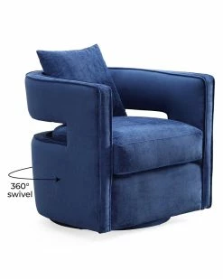 TOV Furniture Kennedy Velvet Swivel Chair Home Accent Chairs -TOV Shop 3050441638 RLLZ 4