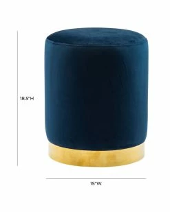 TOV Furniture Pri Velvet Ottoman Home Ottomans & Poufs -TOV Shop 3050464726 RLLZ 2