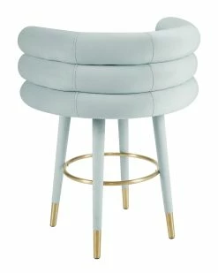 TOV Betty Blue Sea Velvet Counter Stool Home Dining Chairs & Stools -TOV Shop 3050475070 RLLZ 3