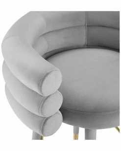 TOV Betty Grey Velvet Barstool Home Dining Chairs & Stools 4 TOV Betty Grey Velvet Barstool Home Dining Chairs & Stools -TOV Shop 3050475073 RLLZ 2
