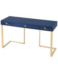 TOV Janie Blue Lacquer Desk Home Desks & Storage