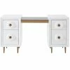 TOV Bovey White Lacquer Desk Home Desks & Storage