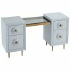 TOV Bovey Light Grey Lacquer Desk Home Desks & Storage